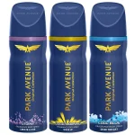 Park Avenue Good Morning, Cool Blue, Storm Deodorants For Men 150ml Each (Combo Of 3)