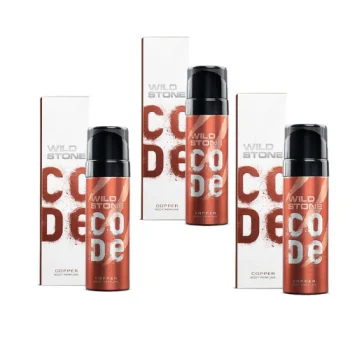 Wild Stone Code Copper No Gas Body Perfume Spray -120ml (Pack of 3)